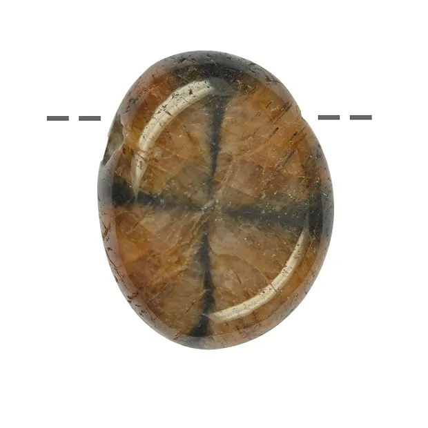 Piedra rodada Quiastolita (Andalucita) perforada, 2,5cm (pequeña) | Marco Schreier