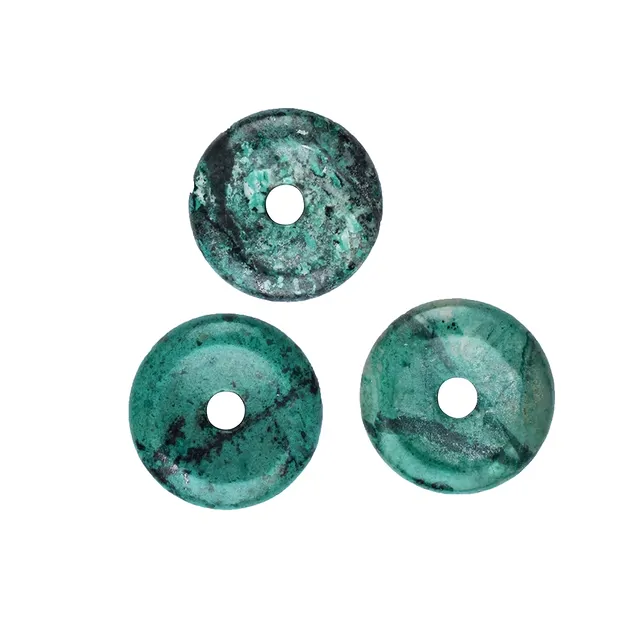 Donut chrysocolla (stab.) 30mm | minerals trade - gems, healing stones & jewelry
