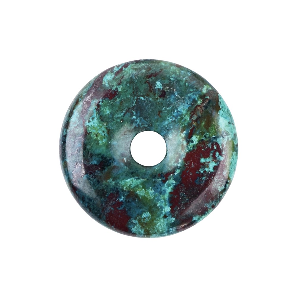 Ciambella in crisocolla (stab.) extra, 40 mm | grossista gemme e pietre curative