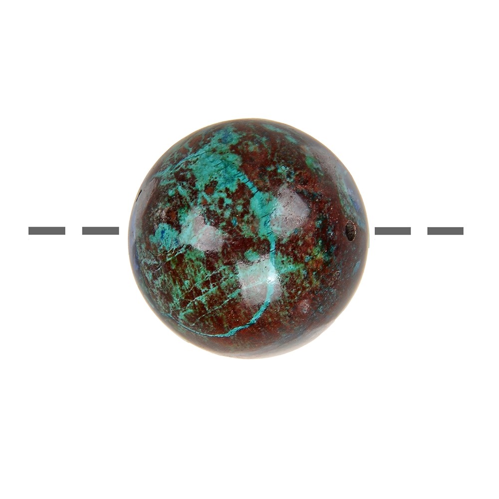 Boule de chrysocolle (stab.) percée, 20mm, trou de 1mm | Marco Schreier