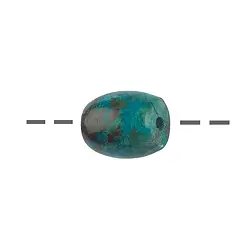 0405193216 Small tube Chrysocolla A (stab.) drilled, 1.9 - 2.5cm | Marco Schreier