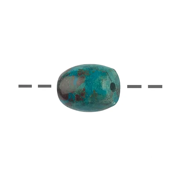 Small tube Chrysocolla A (stab.) drilled, 1.9 - 2.5cm | Marco Schreier
