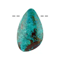0405193901 Cabochon Chrysocoll A (stab.) gebohrt, 4,0 - 5,0cm  | Marco Schreier