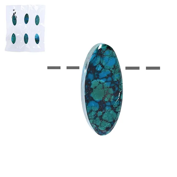 Navette Chrysocolle (stab.), percée, 3,0cm (6 pcs/UC) | Marco Schreier