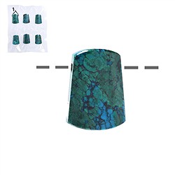 0405197105 Chrysocolle trapézoïdal (stab.), percé, 2,4cm (6 pcs/UC)  | Marco Schreier