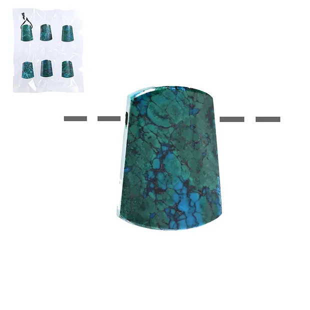 Trapez Chrysocoll (stab.), gebohrt, 2,4cm (6 St./VE) | Marco Schreier