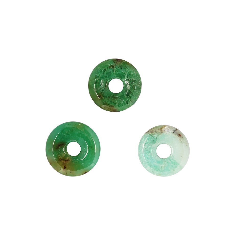 Crisoprasio a ciambella, 28 - 32 mm | Gemme Schreier, pietre curative e gioielli