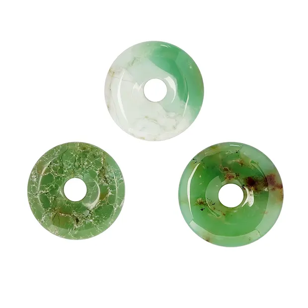 Donut Chrysopras, 38 - 42mm | Mineralien-Handel Edelsteine, Heilsteine & Schmuck