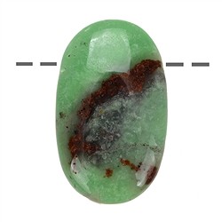 0405292310 Small Palmstone Chrysoprase A drilled | wholesale gems, healing stones & jewelry