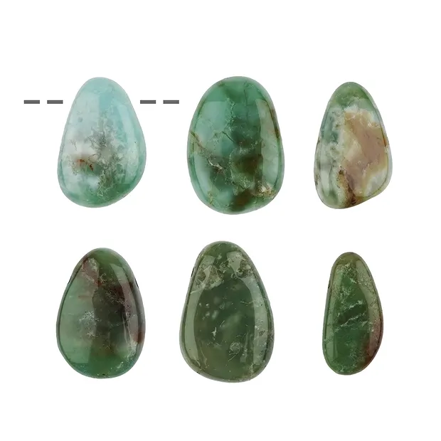 Trommelstein Chrysopras gebohrt | Großhändler Edelsteine, Heilsteine & Schmuck