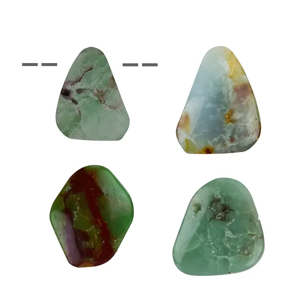 Freeform Chrysoprase B drilled, 2.5 - 3.0cm | wholesaler gems & healing stones
