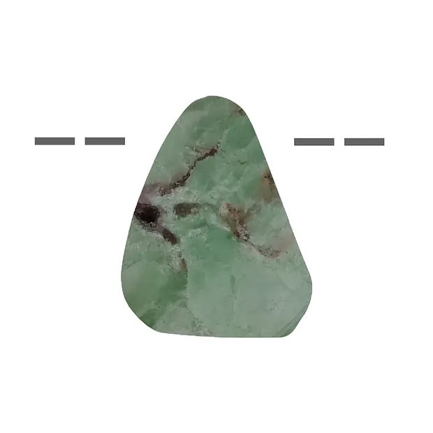 Freeform Chrysopras B gebohrt, 2,5 - 3,0cm | GH Edelsteine, Heilsteine & Schmuck