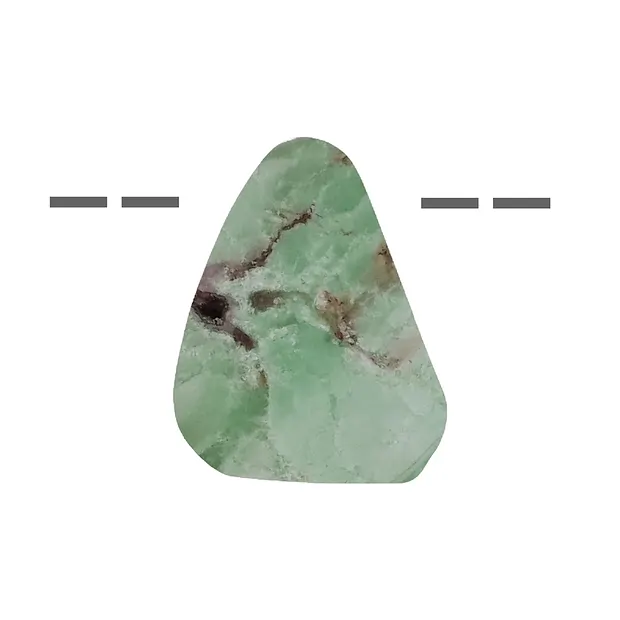 Freeform Chrysoprase B drilled, 2.5 - 3.0cm | wholesaler gems & healing stones