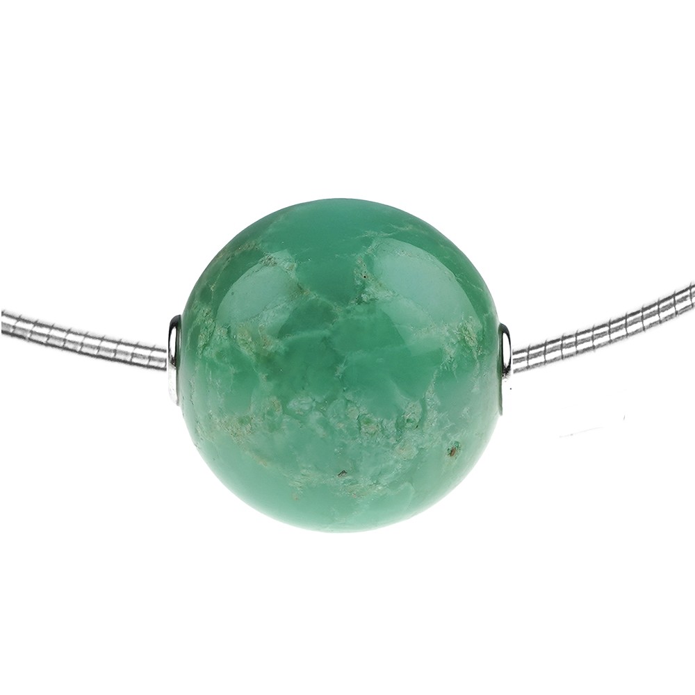 Perline per gioielli Crisoprasio 20 mm, rodiato | Marco Schreier