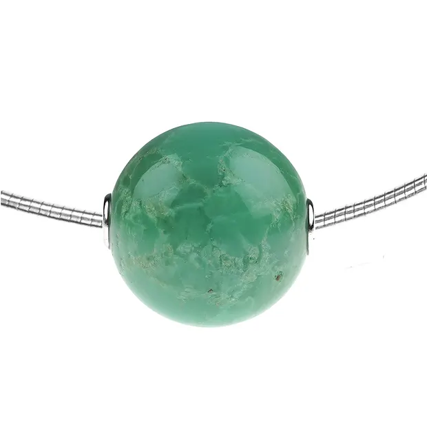 Schmuckkugel Chrysopras 20mm, rhodiniert | GH Edelsteine, Heilsteine & Schmuck