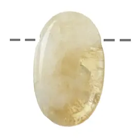 Linsenstein Citrin (gebr.) gebohrt | Großhandel Edelsteine, Heilsteine & Schmuck