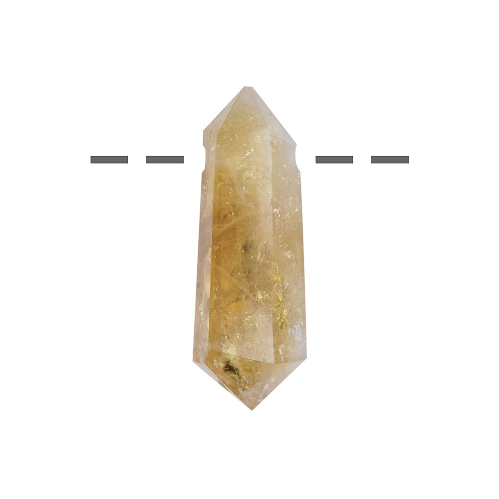 Pointe polie Citrine (chauffée) percée, 3,8 - 4,5cm | Marco Schreier