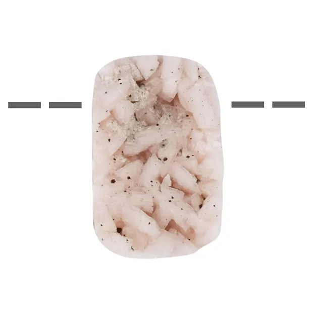 Cabochon dolomite druzy forato, 3,5 - 4,0 cm | grossista gemme e pietre curative