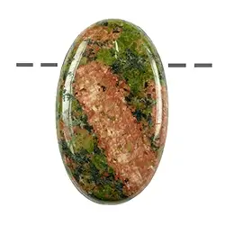 0406992300 Linsenstein Unakit gebohrt | Mineralienhandlung Edelsteine, Heilsteine & Schmuck