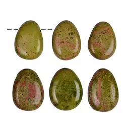 0406993002 Tumbled Stone Unakite drilled | minerals trade - gems, healing stones & jewelry