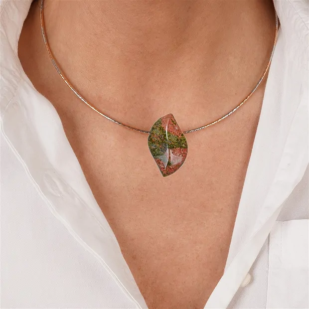 Phoenix Wings Unakite (regeneration) drilled, 3.5cm | Marco Schreier