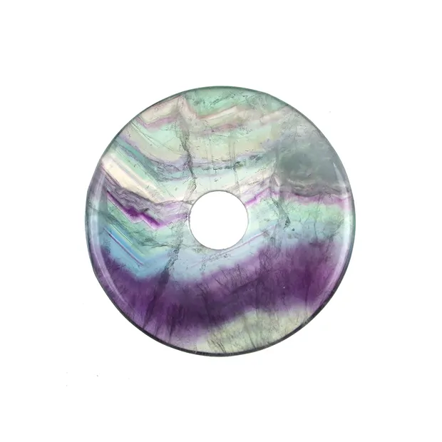 Fluorita donut, 40mm | Schreier piedras preciosas, piedras curativas y joyería