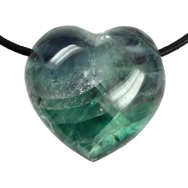 Cuore di fluorite A forato, 3,5 cm | Gemme Schreier, pietre curative e gioielli