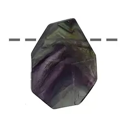 0407293001 Freeform Fluorit facettiert gebohrt, 3,0 - 4,0cm | Marco Schreier