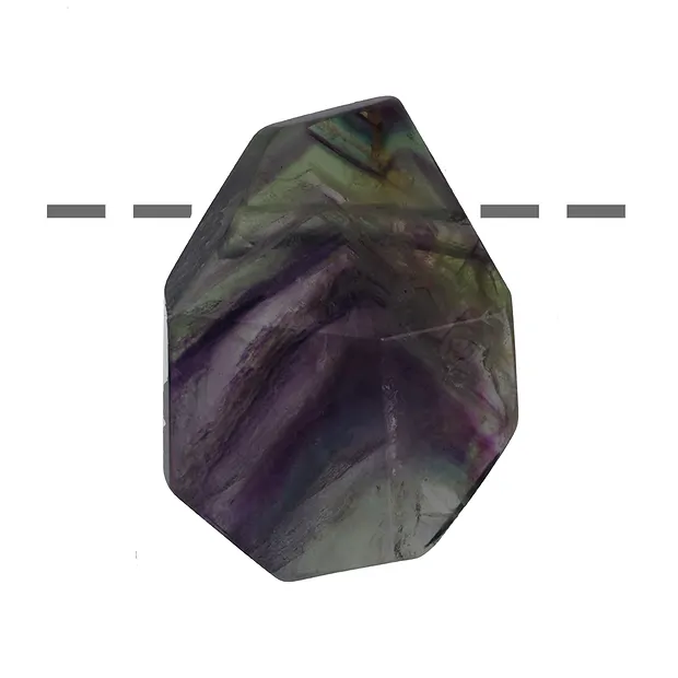 Fluorite Freeform percée à facettes, 3,0 - 4,0cm | Marco Schreier