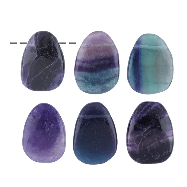 Drilled fluorite tumbled stone, 4.0 cm (extra large) | Marco Schreier