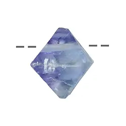 0407293020 Drilled split octahedron fluorite, 2.5cm | wholesaler gems & healing stones