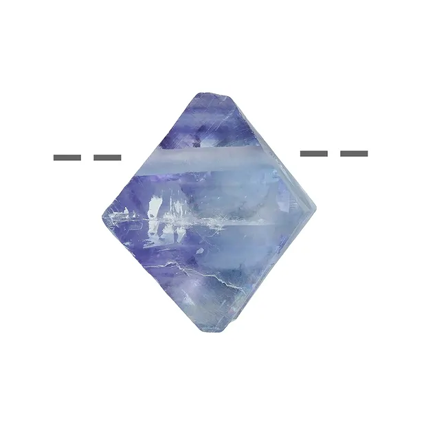 octaèdre de fente Fluorite percée, 2,5cm | Marco Schreier