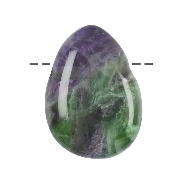 Drilled fluorite Tumbled Stone, 4.5cm | wholesale gems, healing stones & jewelry