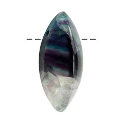 0407293230 Navetta in fluorite forata, 3,0cm | Gemme Schreier, pietre curative e gioielli