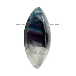 0407293230 Navette fluorita perforada, 3,0cm | Marco Schreier