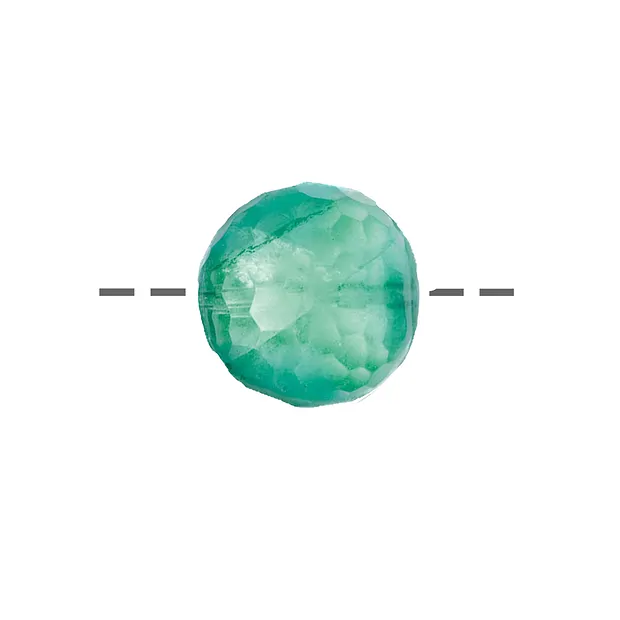 Boule Fluorite percée à facettes, 12mm, perçage 2,5mm | Marco Schreier