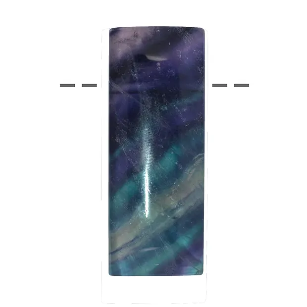 Fluorite rectangulaire percée, 4,5cm | Marco Schreier