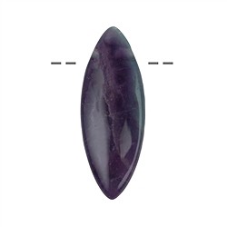 0407295618 Navette Fluorite percée, 4,0cm | Marco Schreier