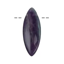 0407295618 Navette Fluorite percée, 4,0cm | Marco Schreier