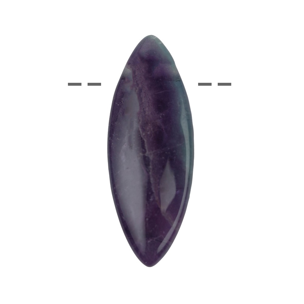 Navette fluorita perforada, 4,0cm | Marco Schreier