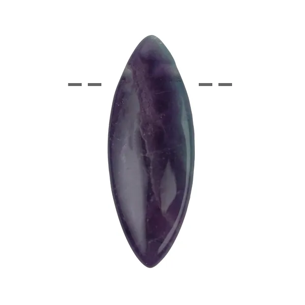 Navetta in fluorite forata, 4,0cm | Gemme Schreier, pietre curative e gioielli