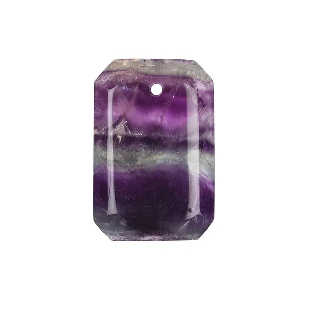 Pierre d'appui Fluorite percée frontale, 4,0cm | Marco Schreier