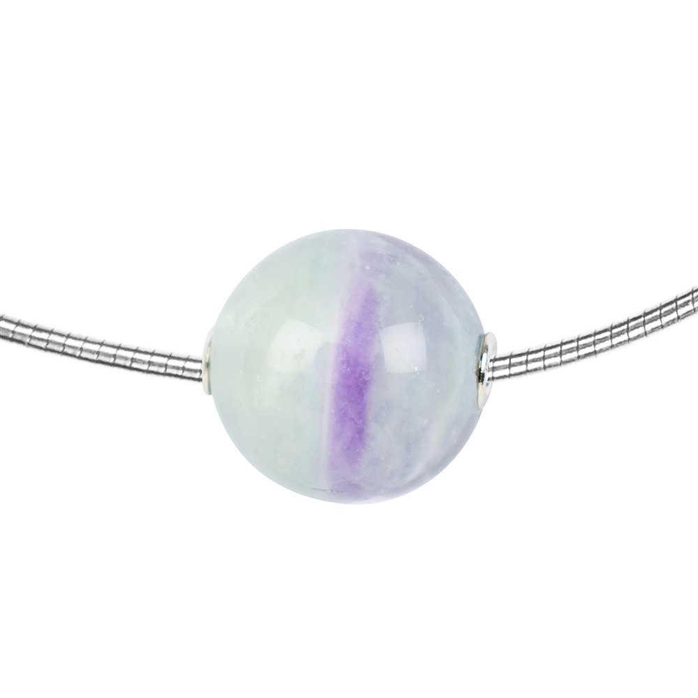 Schmuckkugel Fluorit 20mm, rhodiniert | Edelsteine, Heilsteine & Schmuck-Handel