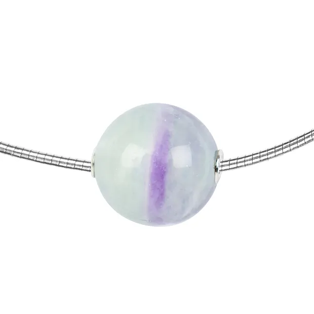 Schmuckkugel Fluorit 20mm, rhodiniert | Edelsteine, Heilsteine & Schmuck-Handel