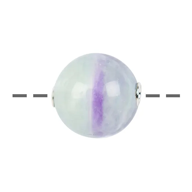 Boule à bijoux Fluorite 20mm, rhodié | Marco Schreier