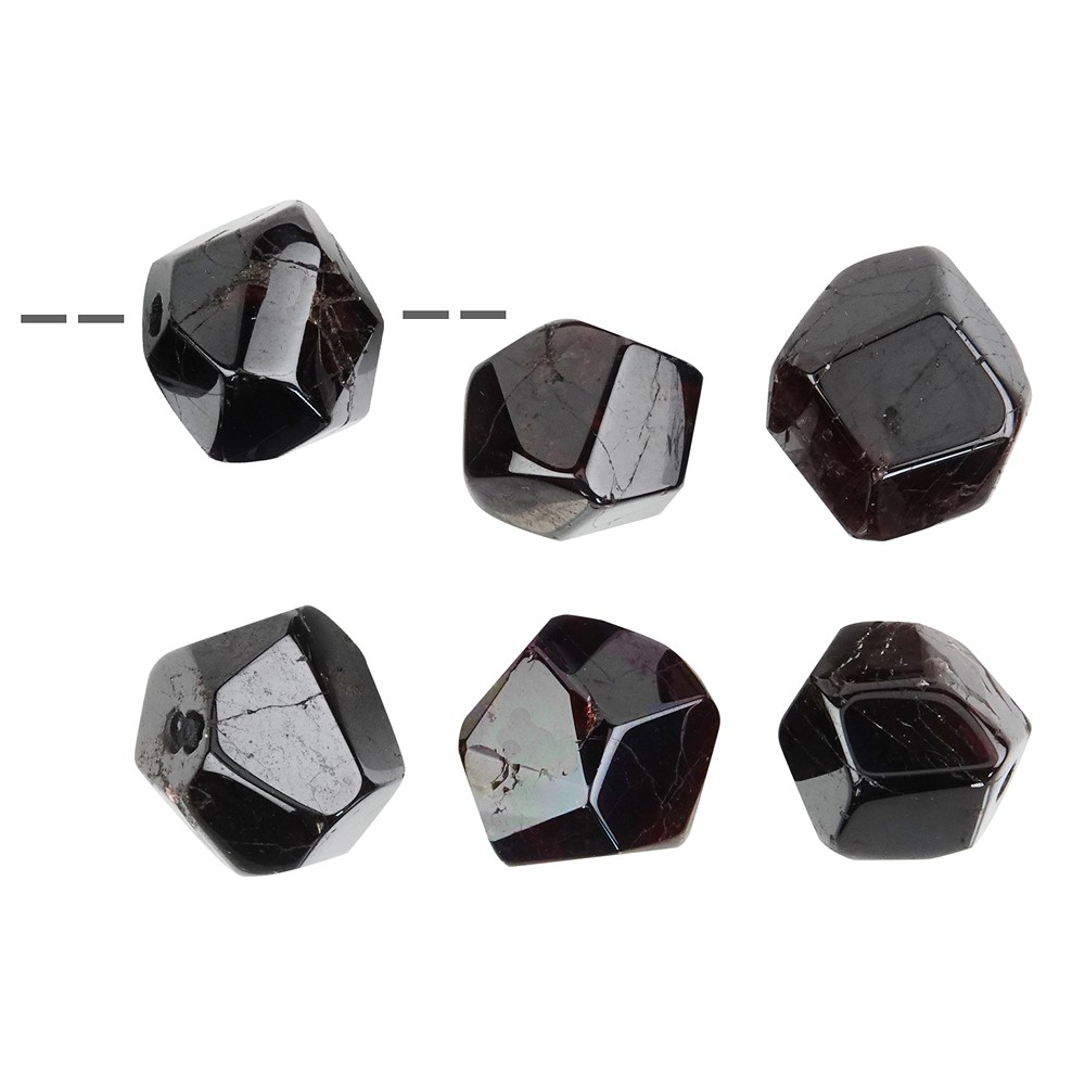 Tumbled Stone Garnet (polished crystal) drilled, 2.0 - 2.5cm | Marco Schreier
