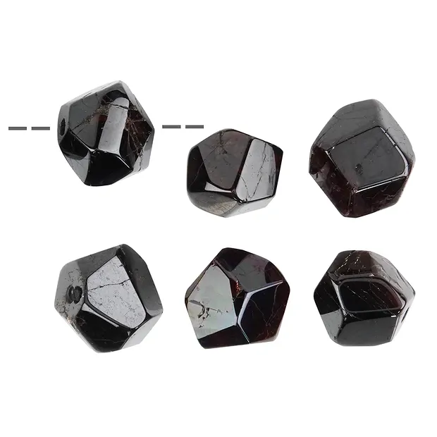 Pierres roulées grenat (cristal poli) percées, 2,0 - 2,5cm | Marco Schreier