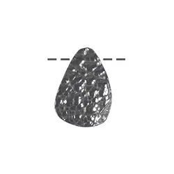 0408595614 Cabochon Hématite (tête de verre) percé, 3,0cm | Marco Schreier