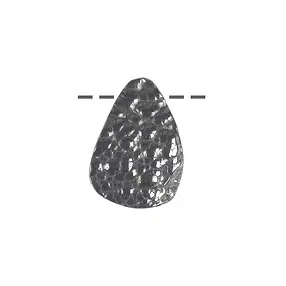Ematite cabochon forata (testa di vetro), 3,0 cm | Marco Schreier