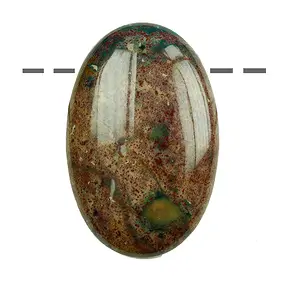 Lente di pietra Eliotropio forata | Gemme Schreier, pietre curative e gioielli